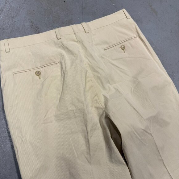 Burberry London Corduroy Pants Lightweight Cotton Made in USA Beige 36x33 - Picture 8 of 10